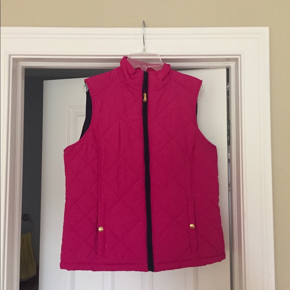 pink waterproof vest by polo